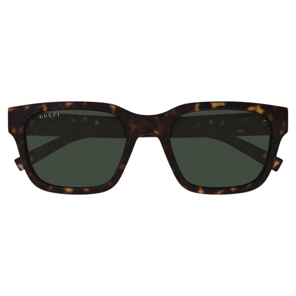 New GUCCI Sunglasses Brown Gold Red Green Web 55-20-145 mm Mens Square - Picture 7 of 9